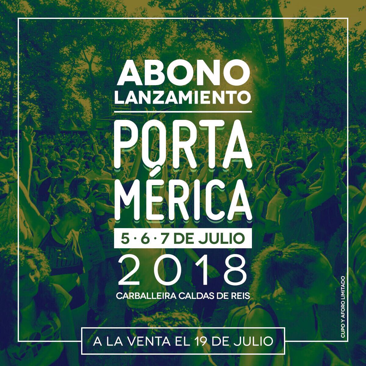 Tantas ganas de #PortAmérica 2018 como nosotros? 🙋🏽🙋🏽‍♂️ Pues apunta bien estas fechas: 5, 6 y 7 julio. Abono lanzamiento a la venta mañana!