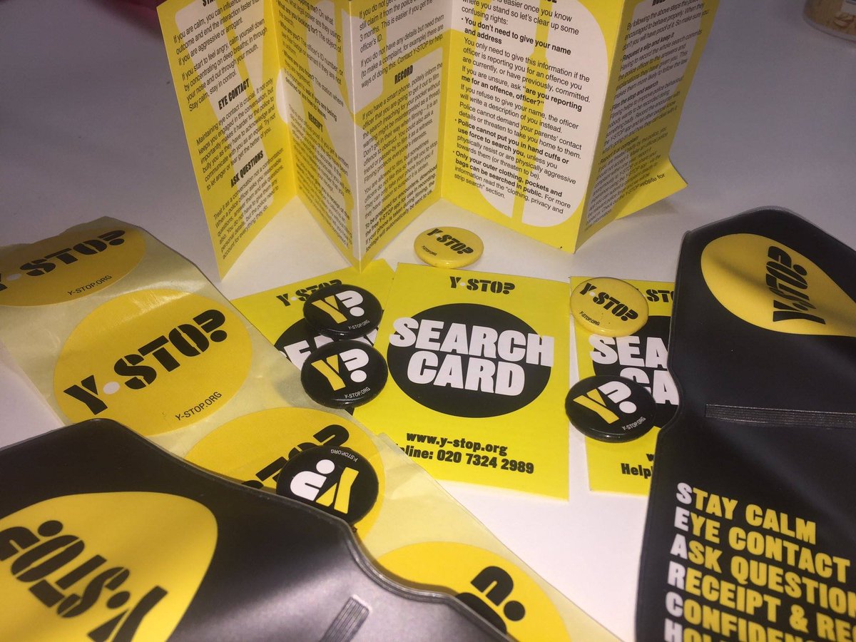 YStopUK's tweet photo. We have a range of #Ystop materials on #stopandsearch that are free for collection or delivery* #London #Youth #KnowYourRights #uk https://t.co/SUEUQx5t4O