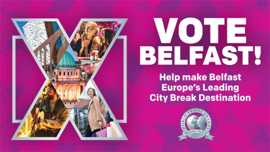 Belfast needs your vote to be crowned Europe's Leading City Break Destination! 

Vote now >> bit.ly/2sisBEd