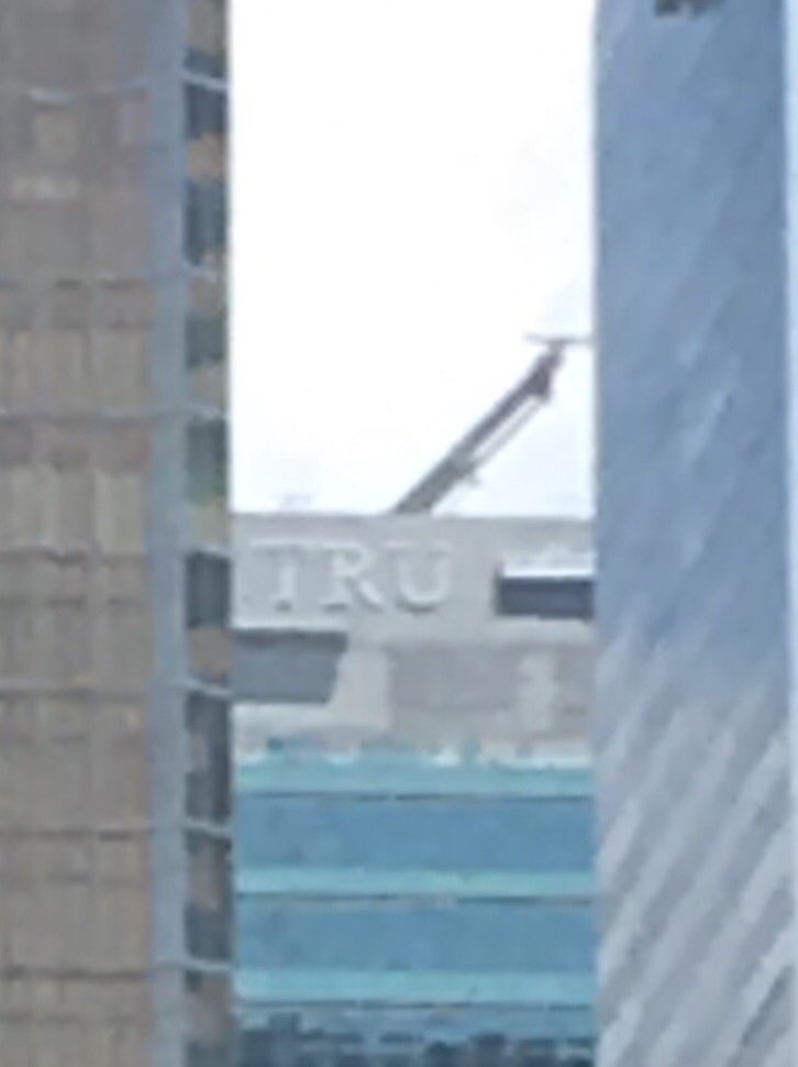 The Donald being dismantled from the TO skyline-live from my window at fundingportal.