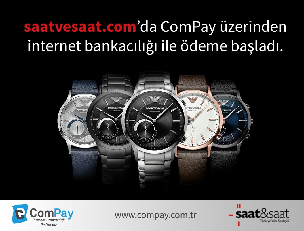 ComPayodeme's tweet photo. @SaatveSaat de ComPay üzerinden internet bankacılığı ile ödeme seçeneğini müşterilerine sunmaya başladı. #saatvesaat #eticaret #compayodeme https://t.co/9uQM5FJkxQ