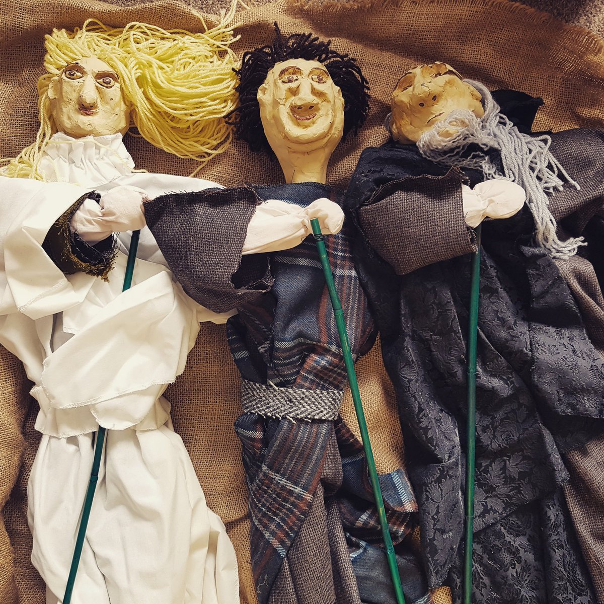 miscreationpoet's tweet photo. Found these orphans from on my doorstep - already begun planning new costumes as they join the @BardicaTheatre family! #puppet #storyteller https://t.co/7Y8OyTHGC0
