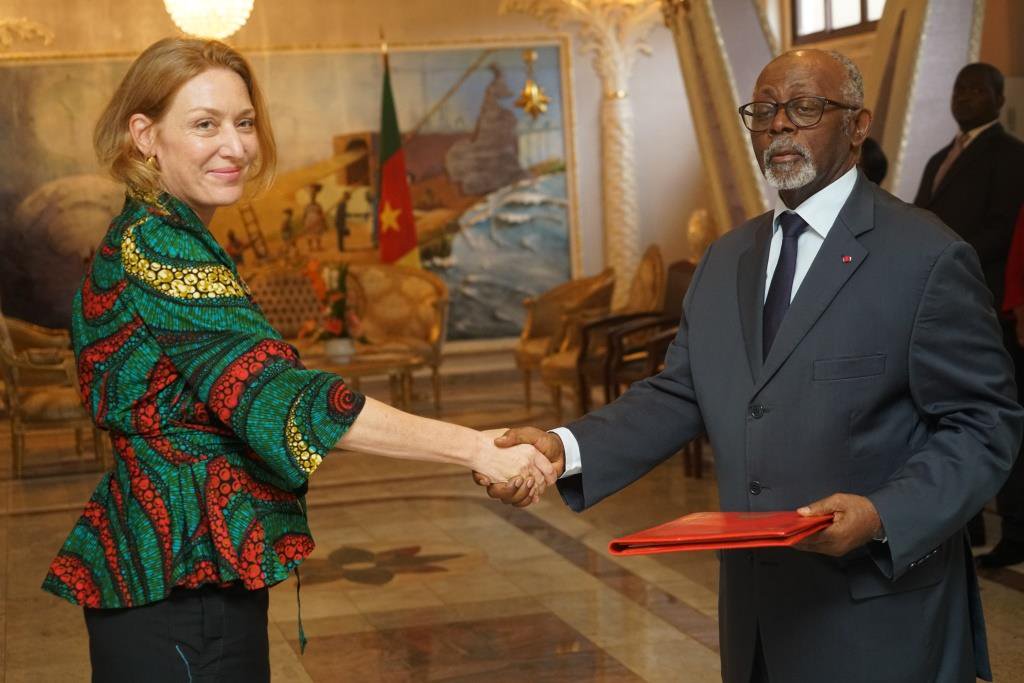 AllegraBaiocchi's tweet photo. Looking fwd to working w/ all partners in #Cameroon. Thank u Minister Lejeune Mbella Mbella @diplocam_minrex for a great exchange today. https://t.co/nyqupQlkwJ