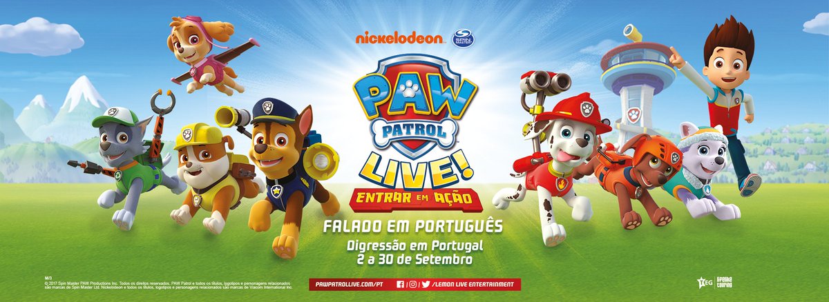 PagaquiPortugal's tweet photo. PAW PATROL LIVE ! ENTRAR EM AÇÃO! Compre já o seu bilhete em qualquer Ponto Pagaqui, perto de si! @BlueticketPT #patrulhapata #pawcontrol https://t.co/rEO5MH3Adx