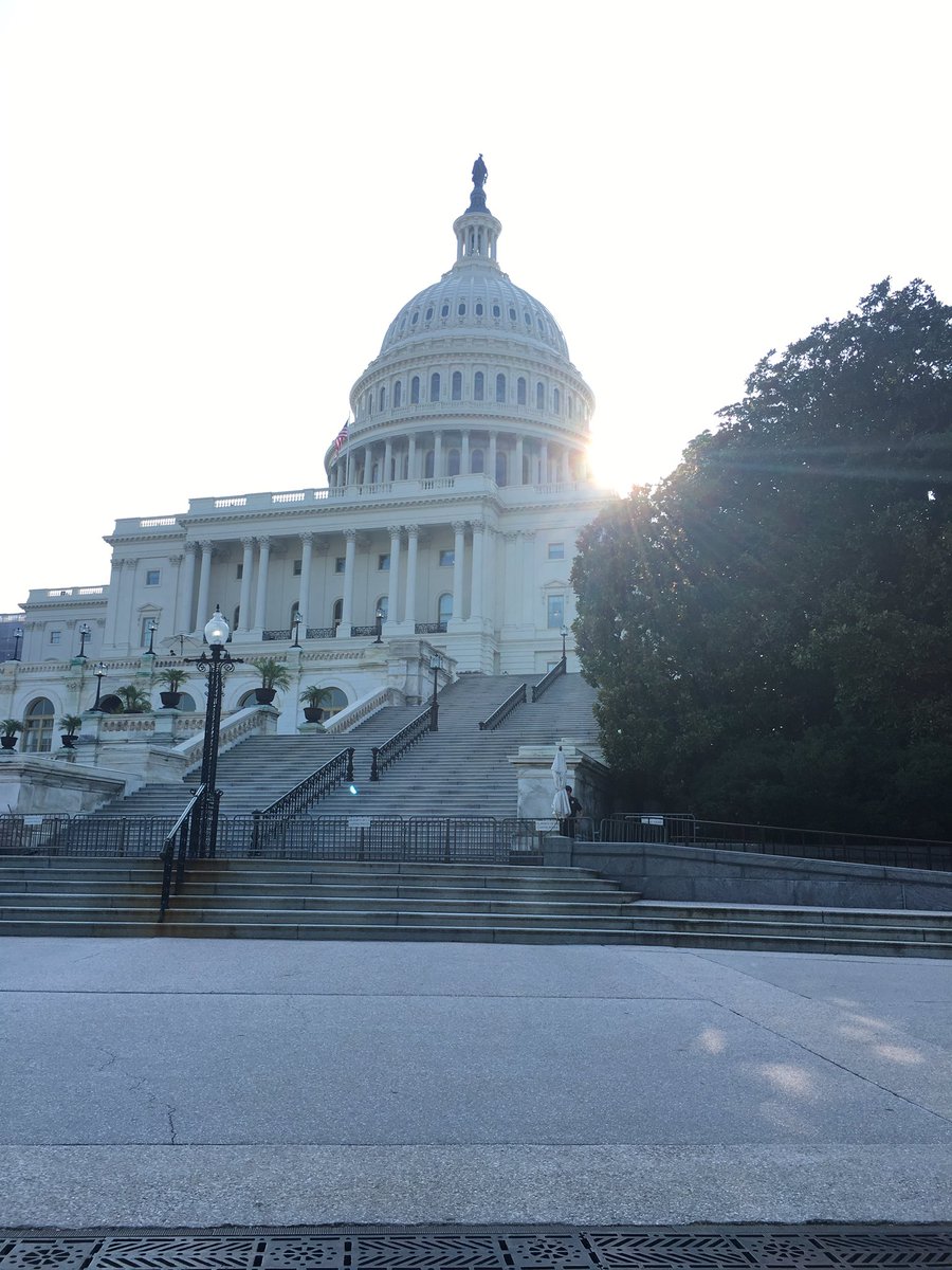 As we head to the Hill the sun makes its way over the Capitol. #nalpadvocates #nalplegdays