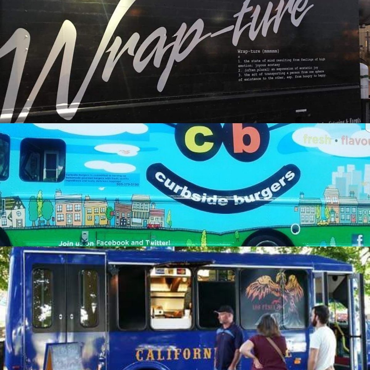 #UGGFoodTrucks <a href="/WraptureInc/">Wrap-ture Inc.</a> <a href="/CurbsideBurger/">CURBSIDE GRILL</a> <a href="/LosFenix2016/">Los Fénix ltd.</a> Wed 19th 430 to 730 #HamOnt