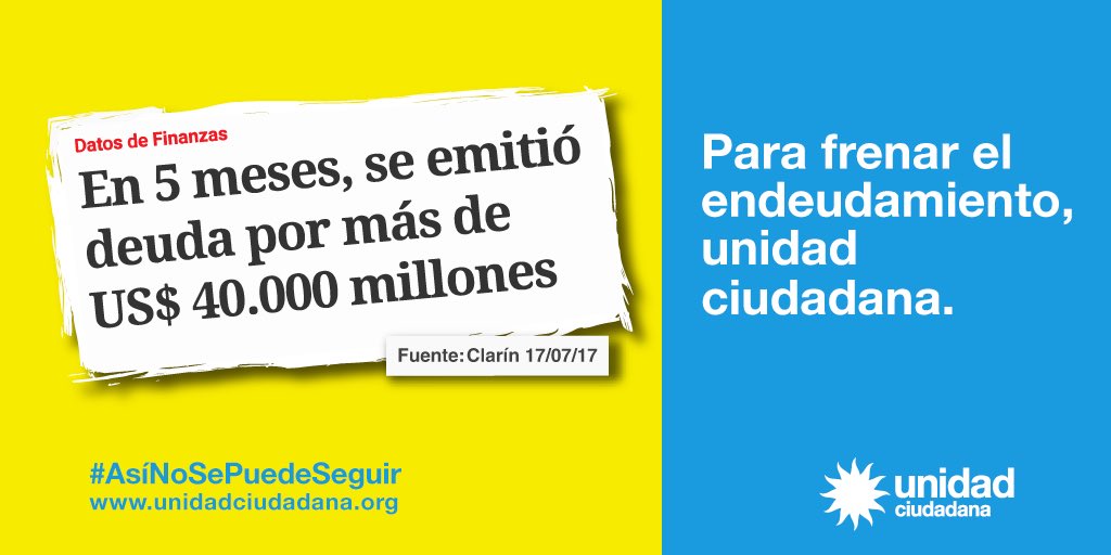 argconcristina's tweet photo. Tenemos que frenar la fiesta financiera y el mega endeudamiento del Gobierno. Queremos volver a tener futuro. #AsíNosePuedeSeguir https://t.co/Zh2CDZlL9S