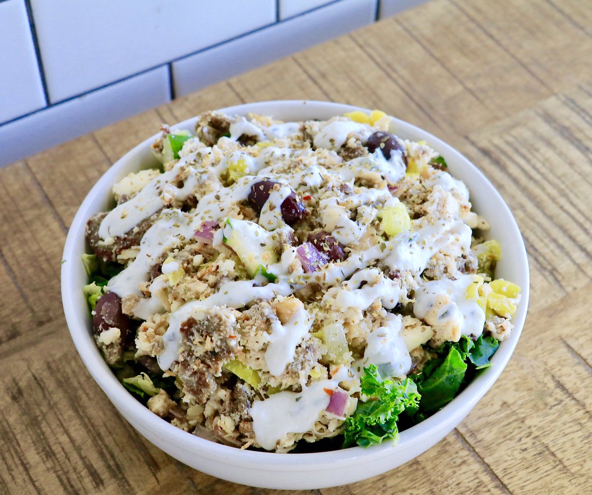 feelin like caesar? 🌿 if you're high and mighty, you need to try the greek bowl ⚡️
