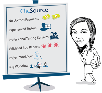 ClicSource's tweet photo. @ClicSource is a cloud testing partner based on #crowdsourcing to increase #Business Productivity #crowdtesting https://t.co/2lzRz5IPdr https://t.co/SAUE4SY33n