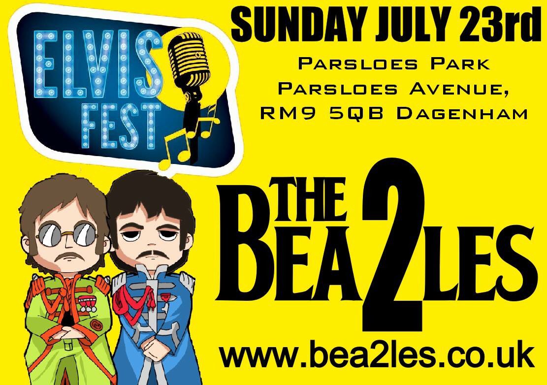Looking forward to this on Sunday at <a href="/Summeroffest/">Summer of festivals</a> We will be performing our Beatles tribute at the #elvisfest #summeroffestivals #beatles