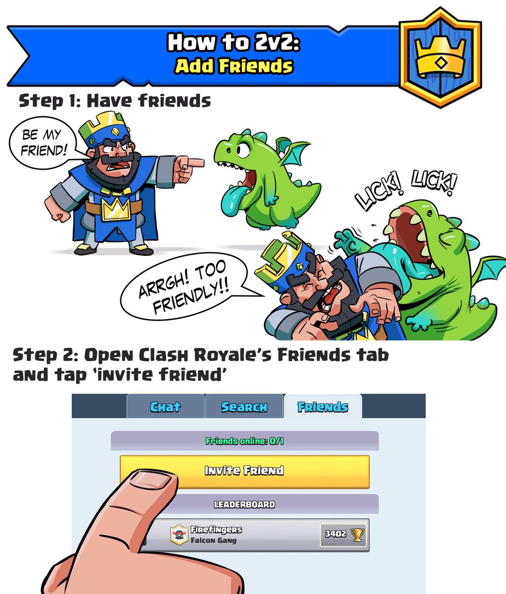 Clash Royale On Twitter How To 2v2 Add Friends