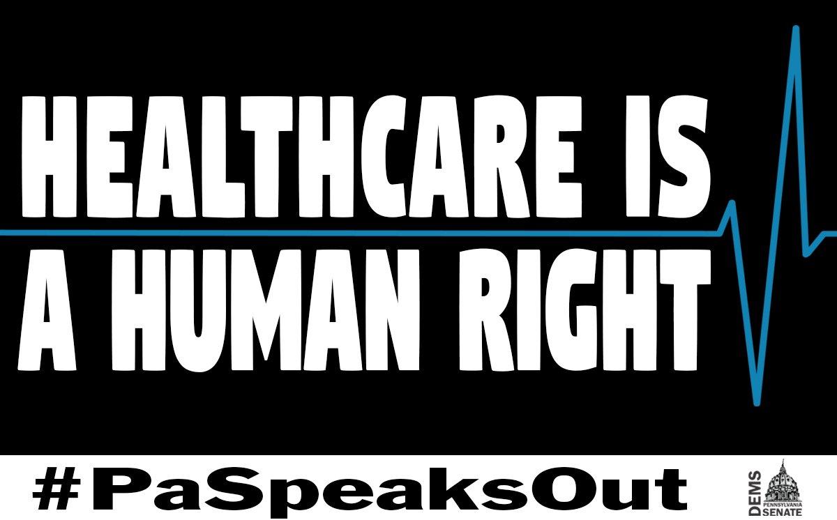 PaSenateDems's tweet photo. Health Care is a Human Right! Don't let your Congressman vote to take away your health care. #KillTheBill #PaSpeaksOut #resist #healthcare https://t.co/2xA6JrsceW