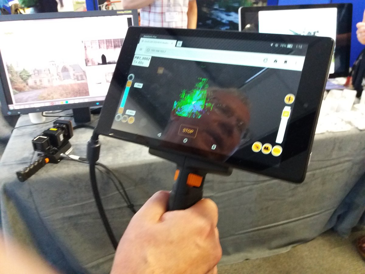 The only one in the country and we've got it. Hand held laser scanner #HEconf17
