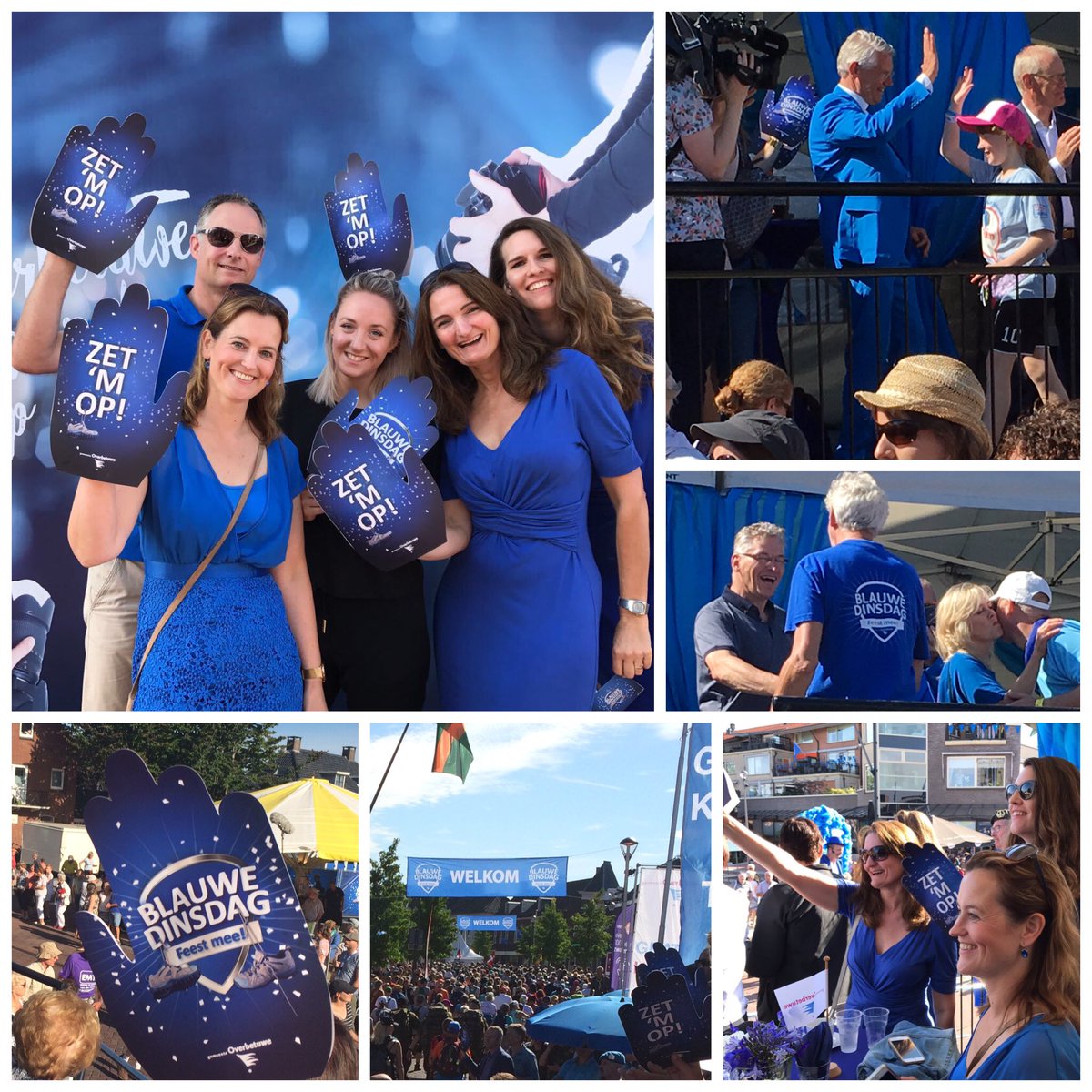 #gemeenteoverbetuwe kleurde weer blauw vandaag! Mooi concept, trots dat we daar ons steentje aan bij mogen dragen! #NijmeegseVierdaagse