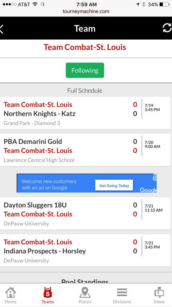 TeamCombatSTL's tweet photo. Schedule for Grand Park this weekend. Last tournament before College for several. Finish Strong https://t.co/5kcJJ0USV1