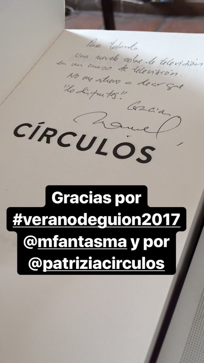 YolandapugaYoli's tweet photo. #gracias @fantasma por #veranodeguion2017 y #gracias @CirculosNovela https://t.co/EBA2XMJLgA