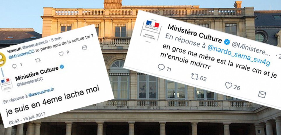 #SocialMedia | En pleine nuit, un collégien prend possession du compte Twitter du <a href="/MinistereCC/">Ministère de la Culture 🇫🇷</a> 😮 goo.gl/ztzEi2 #CM
