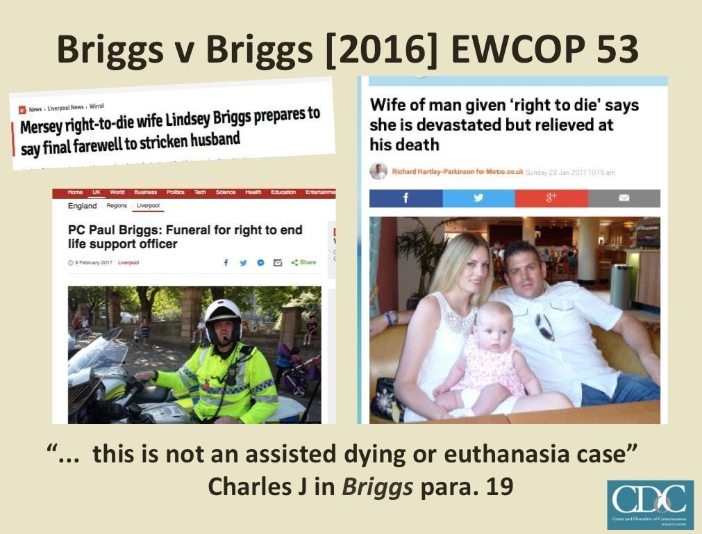 KitzingerCelia's tweet photo. Despite media headlines, the Briggs court case concerned treatment withdrawal, not 'right to die'.
#COPBriggs #RTDKeele https://t.co/1rvMAVU0j8