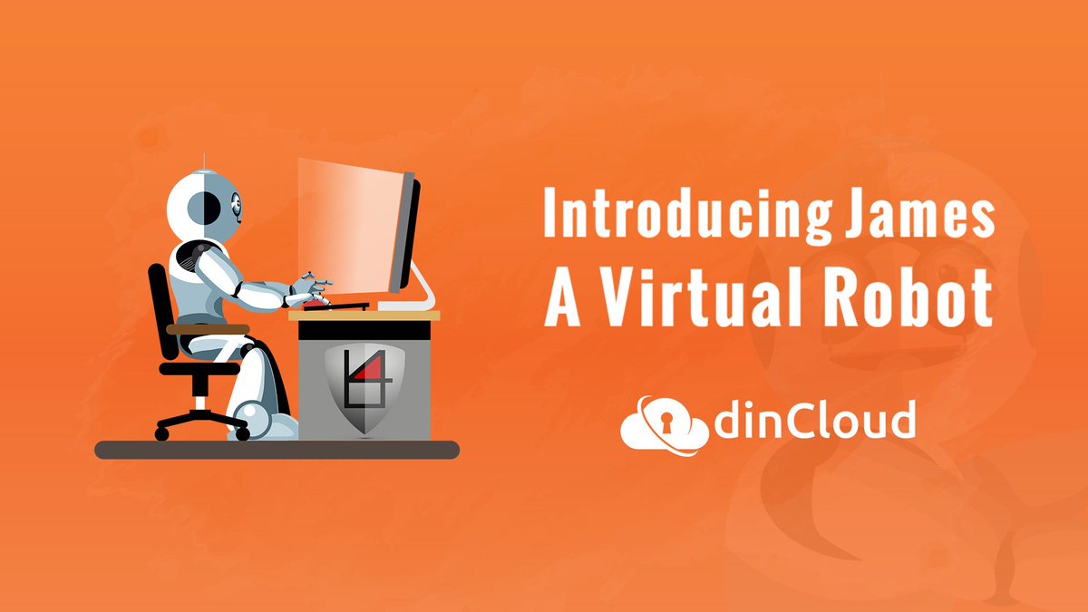 dinCloud's tweet image. Introducing James the Robot, dinCloud's new #VirtualRobot service that monitors and performs system assessments 24/7.bit.ly/2u4Gffh