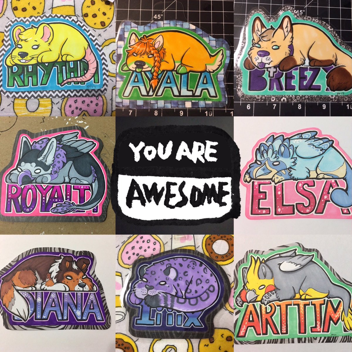SkyTeaa's tweet photo. Hey everyone! IFC badge preorders are open! Comment or DM to claim a spot! RTs Appreciated! 80s Theme available upon request! https://t.co/g34q7eaI2q