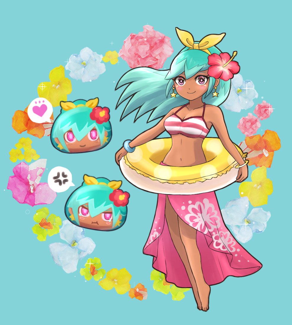 ビーチ姫、描きました～🏖️💕お友達になってください。