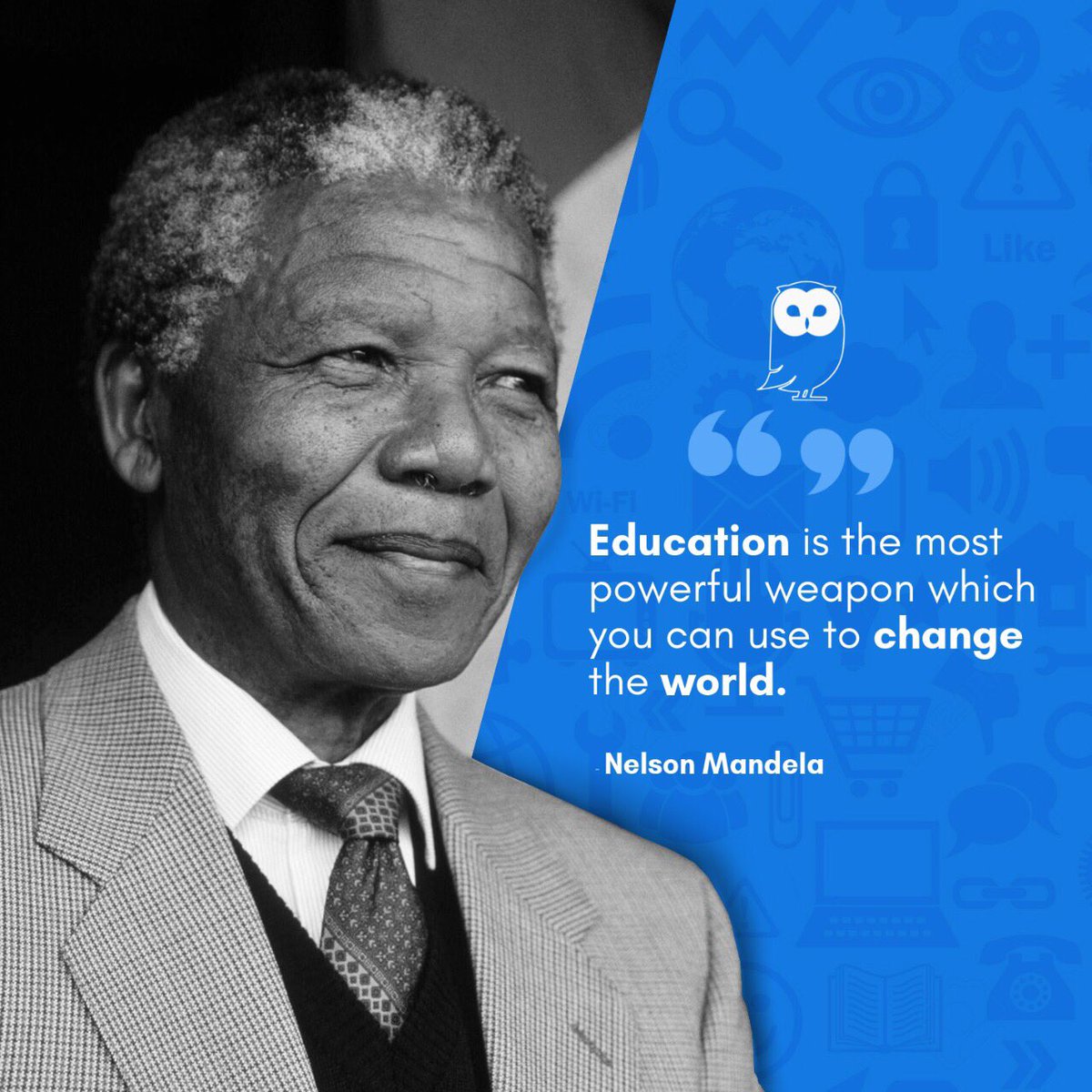 UWIMona_HumEdu's tweet photo. Happy Birthday to a legend &amp; Happy Nelson Mandela Day to all! ✊🏿 

#HumEdu #ForzaAzul https://t.co/F9VUE2aTjO