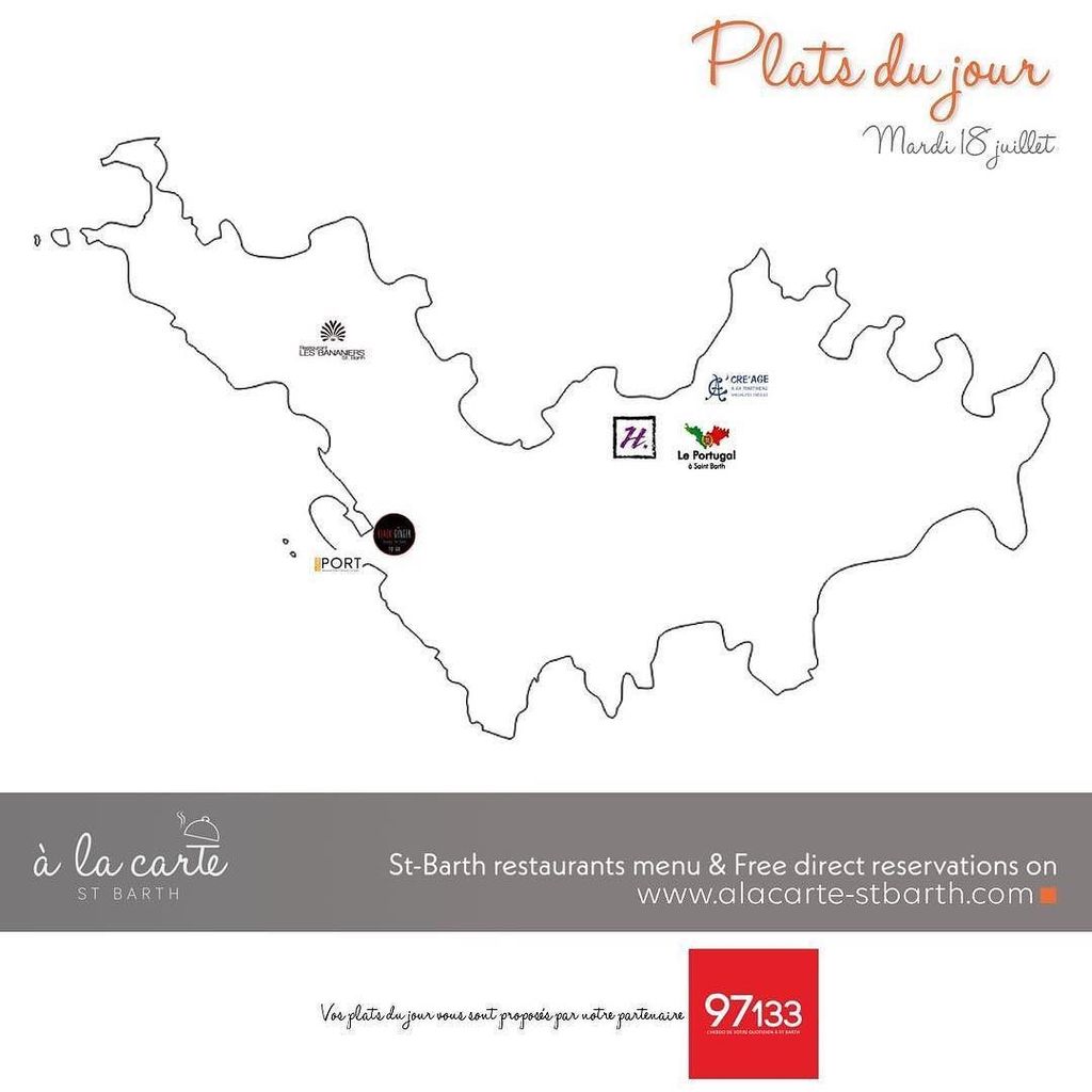 alacartestbarth's tweet photo. #stbarth Les plats, l'éphéméride et les infos du jour sont disponibles sur https://t.co/KAbYZn3cAG! https://t.co/p4pjbEdDR6