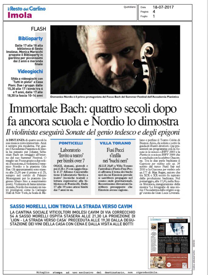 Imola_Academy's tweet photo. @domeniconordio questa sera ore 21:30 con Bach all' Imola Summer Piano Academy&amp;Festival @ImolaInRete @visitareimola @imolafaenza https://t.co/jycJly2ENF