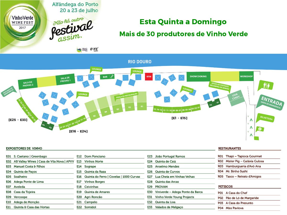 VinhoPortugal's tweet photo. Lista e localização dos produtores no Vinho Verde Wine Fest 2017 https://t.co/SGbBsjiSkv