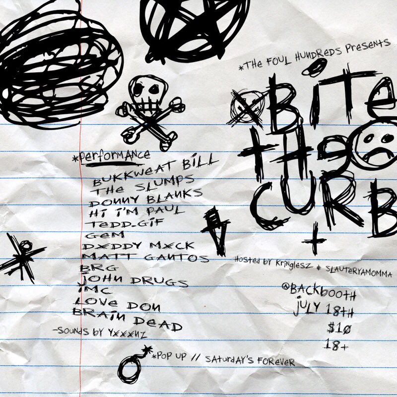 thefoulhundreds's tweet photo. TONIGHT #BITETHECURB 
Hosted by @kriskringlesZ &amp; @SlaughterYaMomm 
Sounds by @YXXXNZ 
$10 at the door 
#ORLANDO https://t.co/yXjNWTLffp