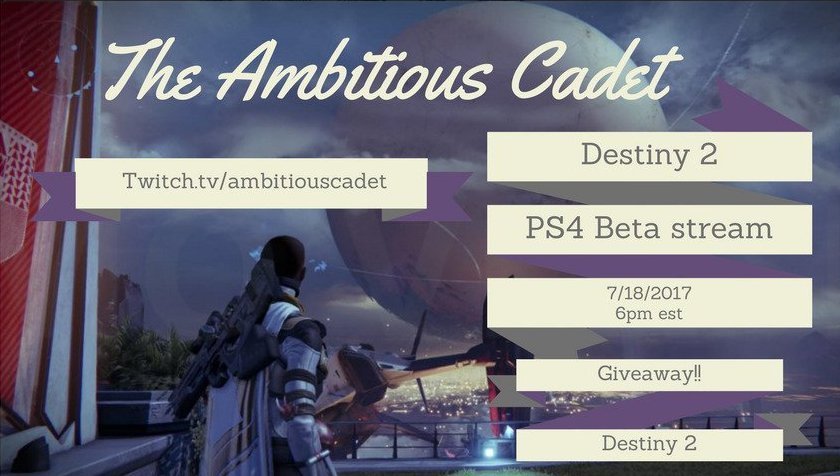 Ambitiouslylush's tweet photo. Come join me @AMonetVR tonight as we delve into the Destiny 2 beta! Also try your luck and come see how to win your own copy of Destiny 2 https://t.co/kxcldVv1jN