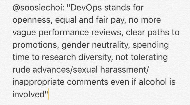 DCStateOfStack's tweet photo. #ReadThis, it's important. After reading, ask yourself: what does DevOps mean to you? Don't excuse negative and inappropriate behavior. https://t.co/2uxe5n7RIW