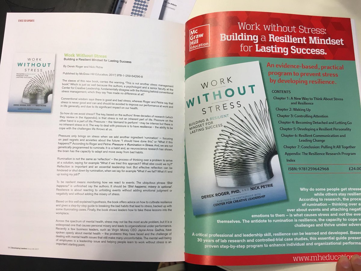 CCLdotORG's tweet photo. The spring issue of @DL_Quarterly recommends @nicholaspetrie's book on eliminating #stress: https://t.co/ZIx3ahcRdC @IEDP_Knowledge https://t.co/AK6Ykp8Pxw
