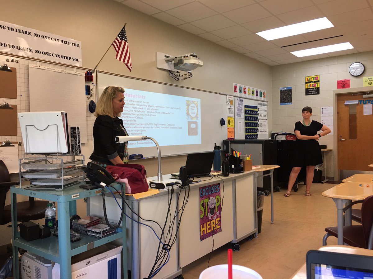JSueHawley's tweet photo. JC teachers spending this summer day learning about GENIUS HOUR and we are so excited!!!!! #JCTechDay @jcityTNschools https://t.co/rGDB2QCEZv