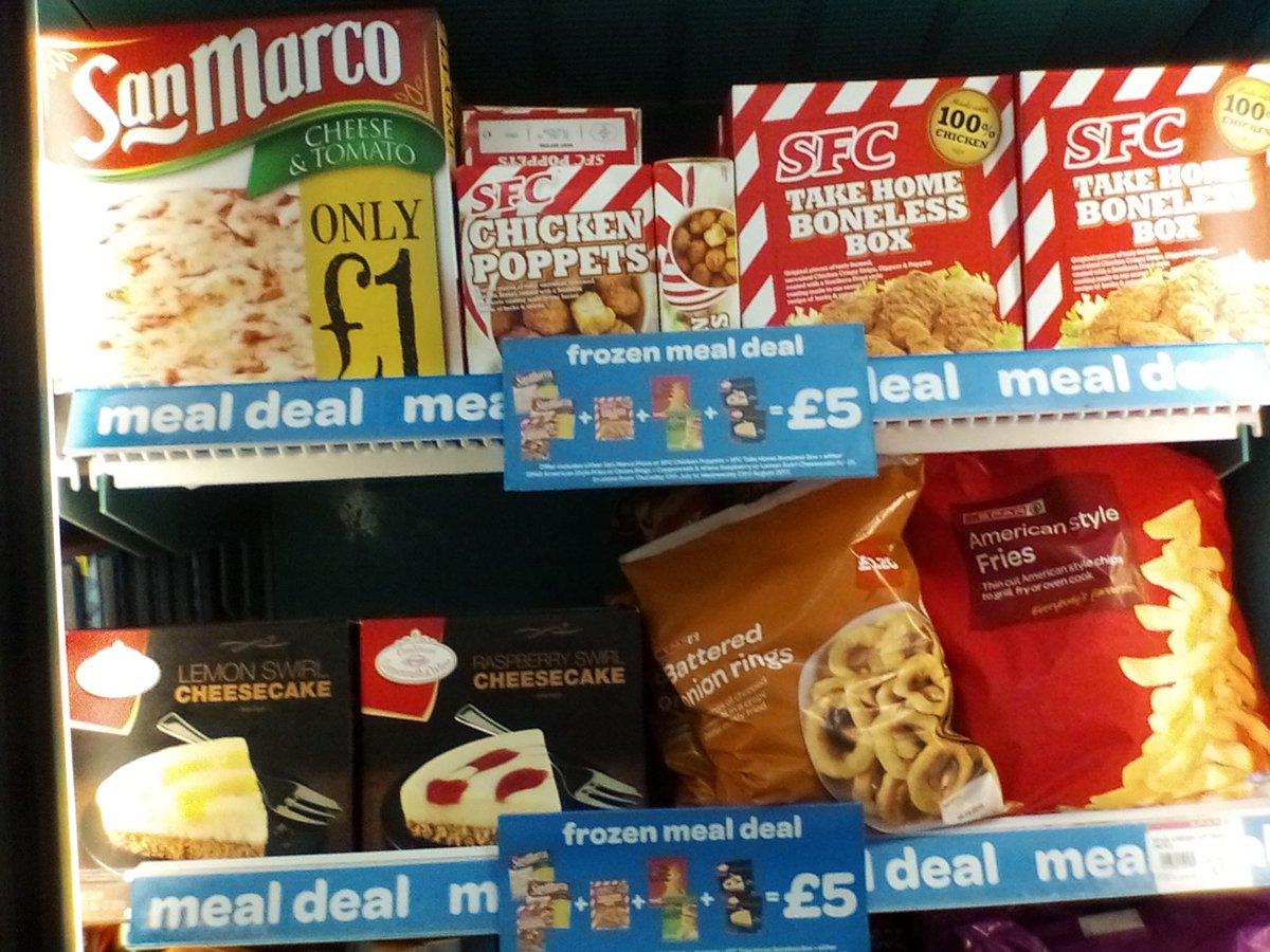 SparSilloth's tweet photo. Frozen Meal Deal only £5 @SparSilloth #SPARDSAP https://t.co/rJaPvxxoDk