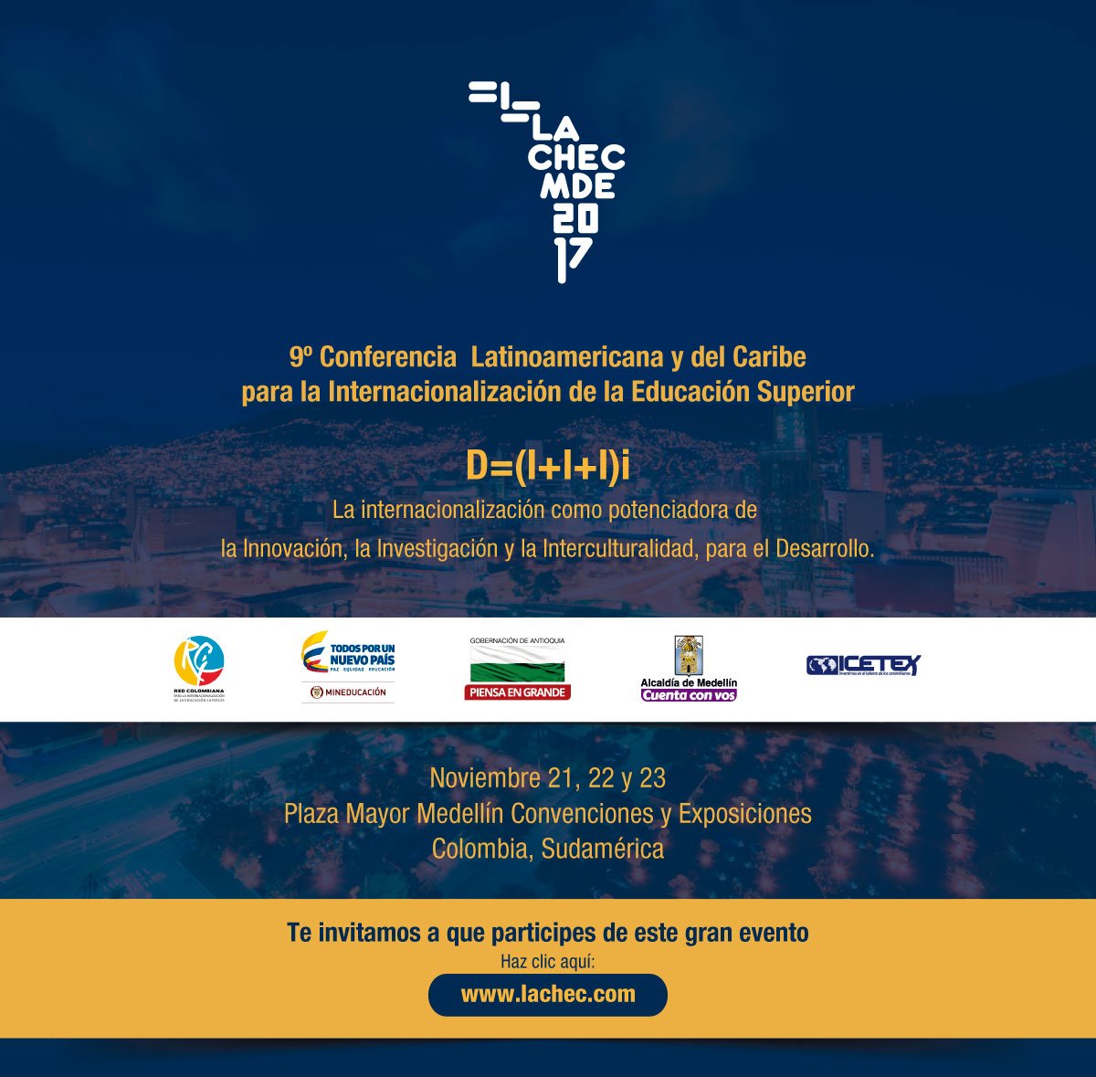 RRII_UdeM's tweet photo. Participa de este gran evento organizado por #LACHEC sobre todo lo referente a la internacionalización de la educación superior! 

!Anímate! https://t.co/ViC0obODYI
