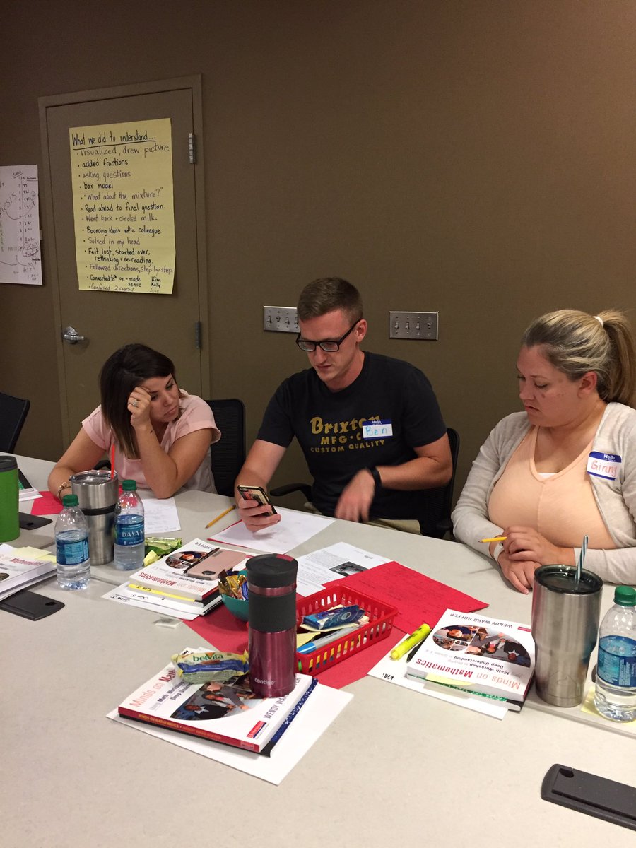 jdkubiak's tweet photo. LSR7 Ts determine importance about problem solving in math. #R7PD #r7mathworkshop @PEBCorg https://t.co/rofCRfU10o