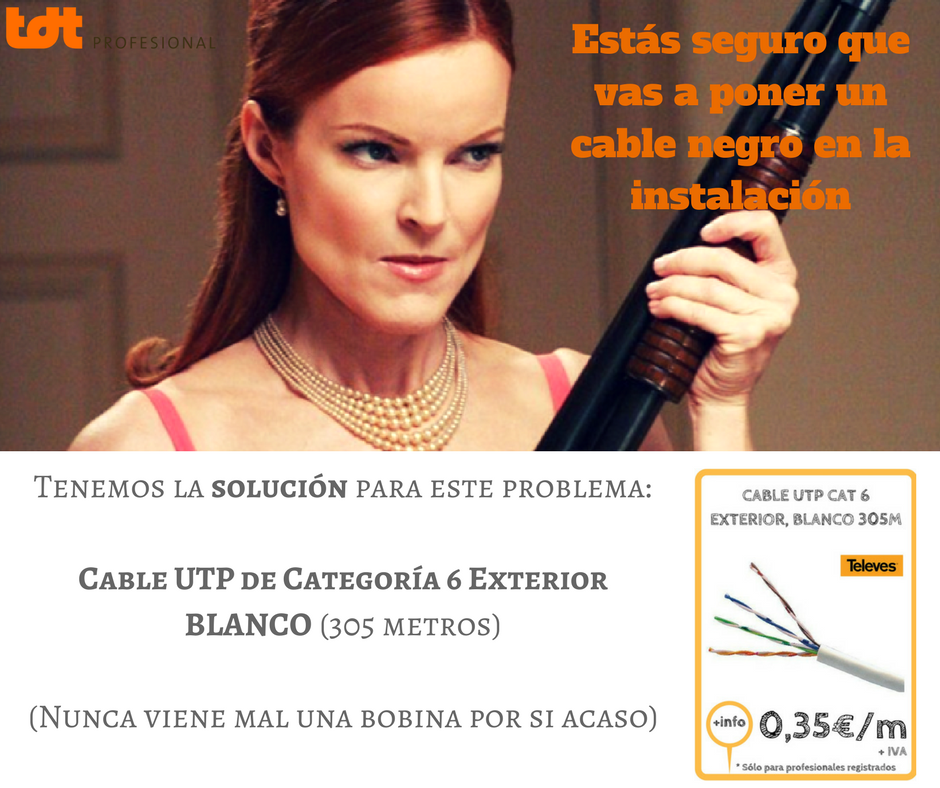 TDTprofesional's tweet photo. ¡¡Ni se te ocurra poner un cable negro en mi casa!! ¿No os ha pasado?

#TDTprofesional trae la solución gracias a @TelevesOfficial https://t.co/x0kl6cupUZ