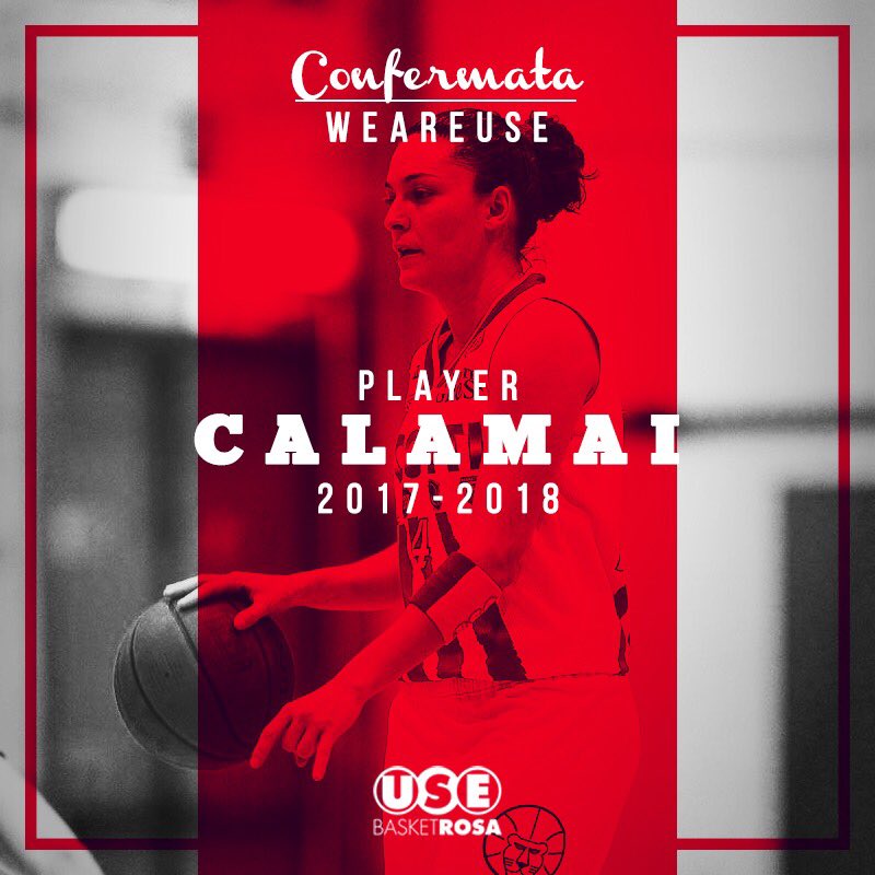 usebasket's tweet photo. Calamai resta in biancorosso https://t.co/JwdwPUTM0C @legabasketfem #LBFlive #weareuse #userosa #empoli #basket https://t.co/L8evtga8M2