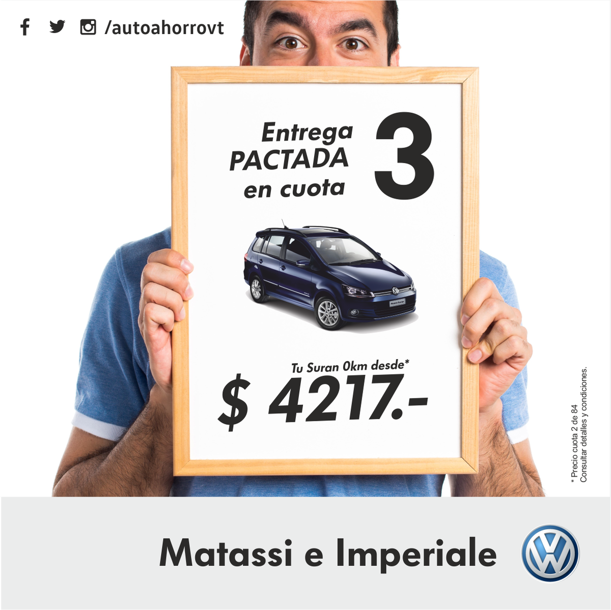 AutoahorroVT's tweet photo. La entrega pactada en la cuota 3 y el precio es accesible. ¿Te subís? https://t.co/eGqvYmdb2Q