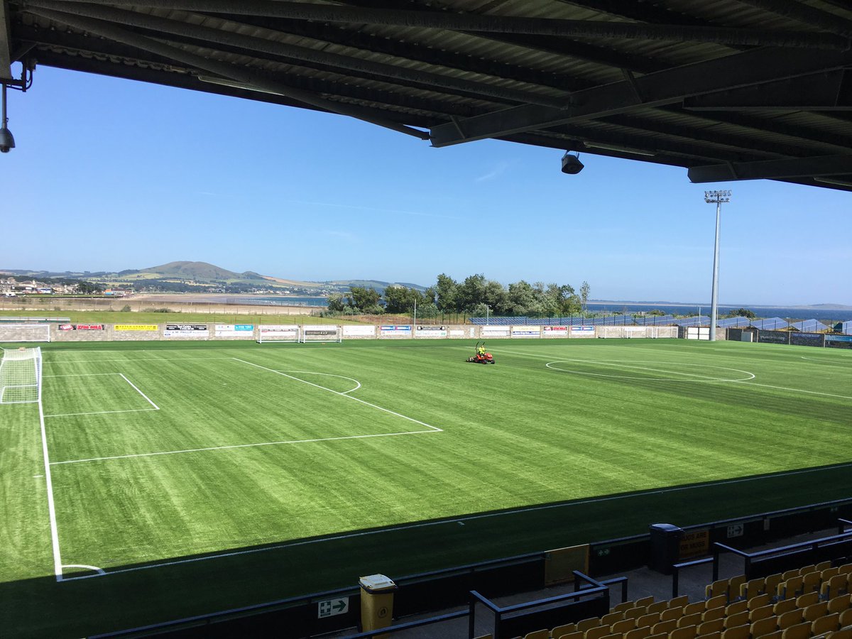 Final Brush before the first game at Bayview stadium <a href="/EastFifeFC/">East Fife FC</a>