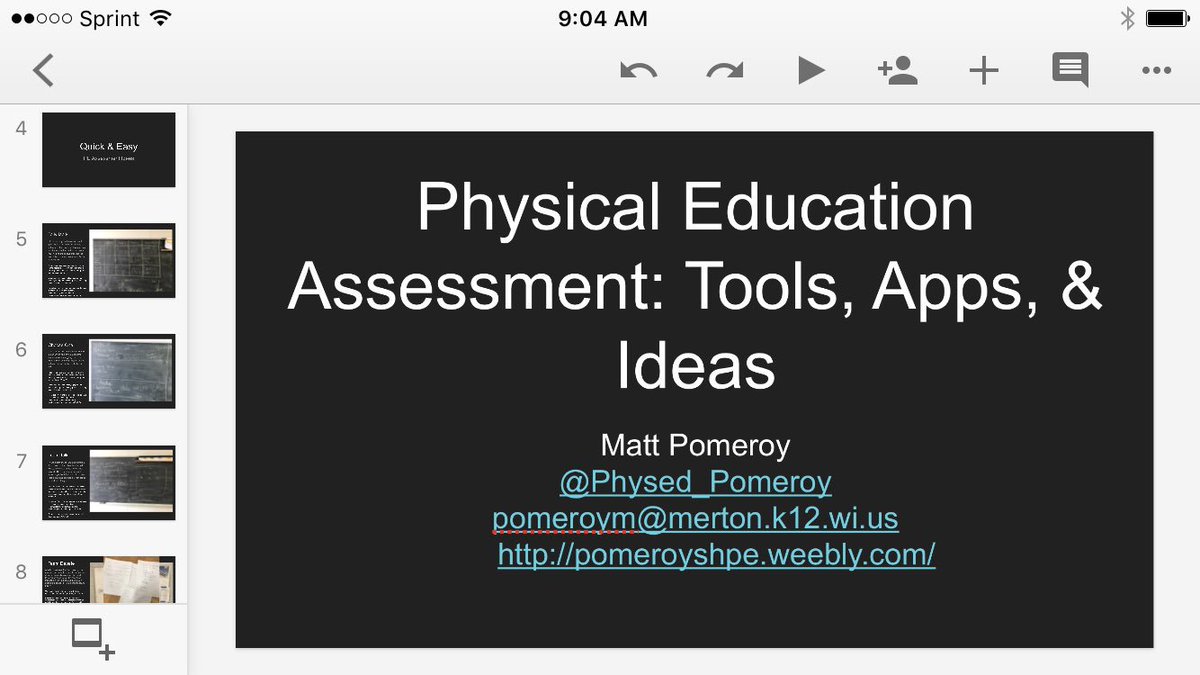 Physed_Pomeroy's tweet photo. I'm presenting #Physed Assessment: Tools, Apps, &amp; Ideas for a @SimpleK12 webinar in 1 hour: watch here: https://t.co/cC2aL4DuzB #pegeeks https://t.co/Ekv3HHGPjU