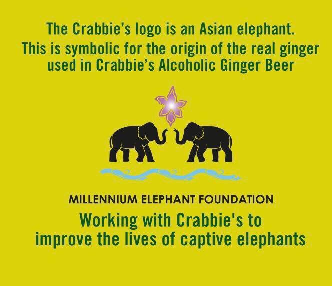 Elephants are perfect symbol not just for Crabbie’s but forstrength, wisdom and longevity.