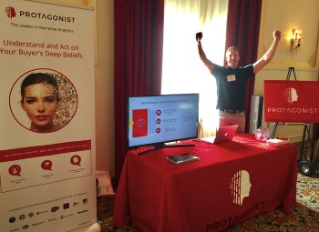 ProtagonistTech's tweet photo. Calling all #IENSEBA2017 attendees...come talk #narrativeanalytics with us. Who says #AI isn't fun? #TheNewMarketResearch https://t.co/KOO39Ww2NX