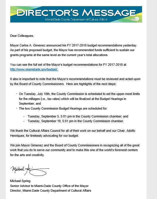 Updated news on the Mayor's recommendations for FY 2017-2018.
miamidade.gov/budget/