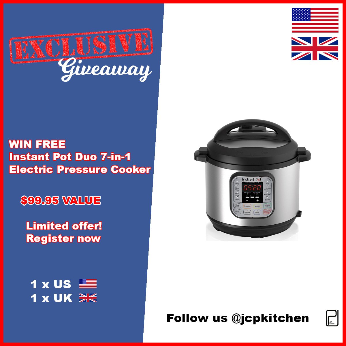 PJCKitchen's tweet image. Our Instant Pot giveaway is still open! bit.ly/2tgWCa5 #instantpot #giveaway #Sweepstakes #win #Cooking #Kitchen #Amazon #recipes
