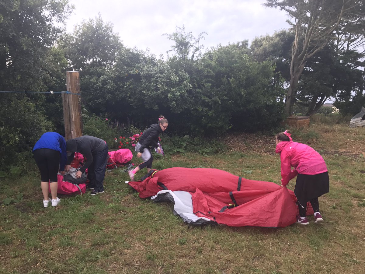 Team Cake into camp, a little damp but in high spirits #buzzing #loveDofE <a href="/DofEGuernsey/">DofE Guernsey</a>