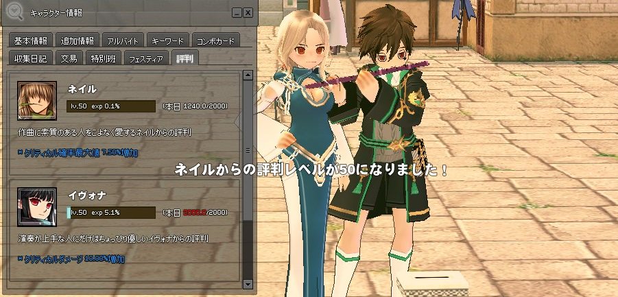 櫻楓 Jolly 引退しました 最短達成から１１日 くらい遅れですが ネイルとイヴォナの評判 が５０になりましたぁ ５０の最大までは上げるつもりです ブリアナは４６なので こちらも最短から１０日程度遅れて５０に到達
