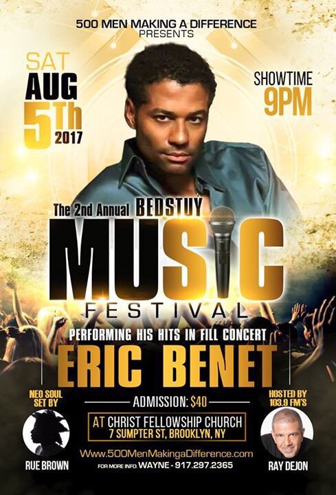 Get your Eric Benet tickets today message me for Tix. 347-527-6463