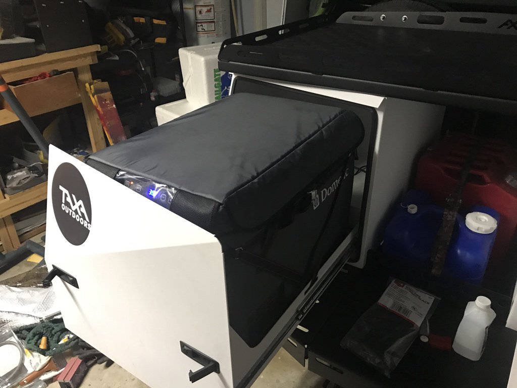 WhileInTheWild's tweet photo. Tidied up the install of the @DometicAmericas fridge in the @taxaoutdoors Woolly Bear #overlanding #beer https://t.co/N5BzujyJSL